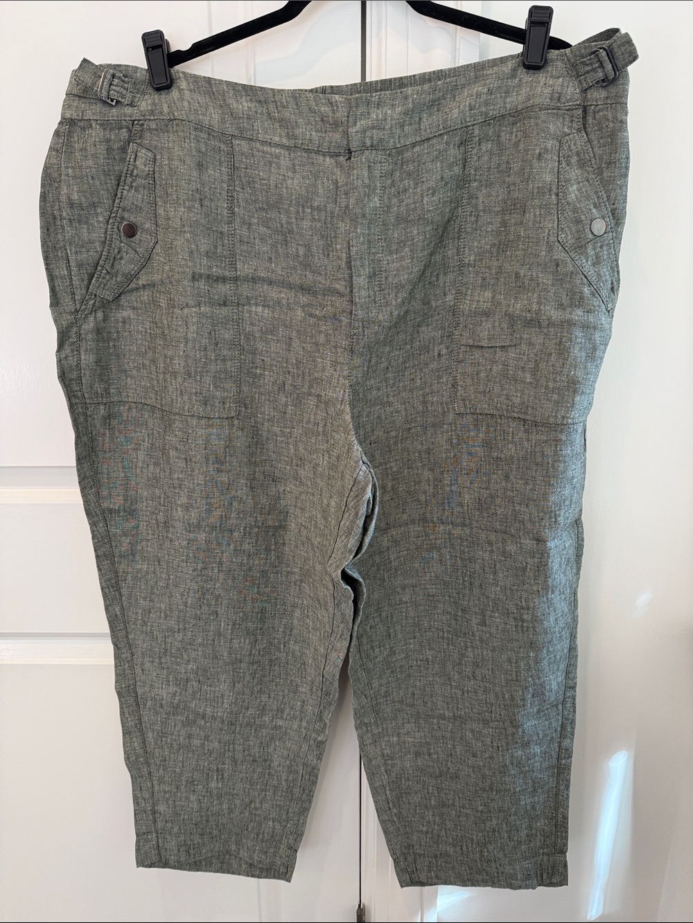 Athleta Voyager Linen Pants Heathered Green Size 20 NWOT